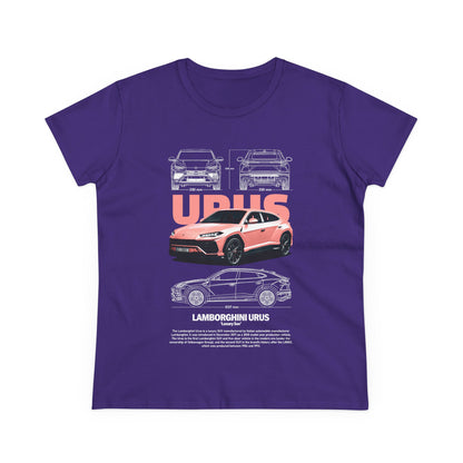 Lamborghini Urus Graphic Tee for Women - Car Enthusiast Cotton Shirt - CreativeRino