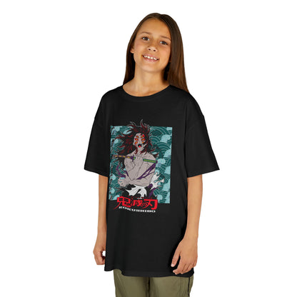 Anime-Inspired Kids Heavy Cotton Tee - Demon Slayer T-shirt - CreativeRino