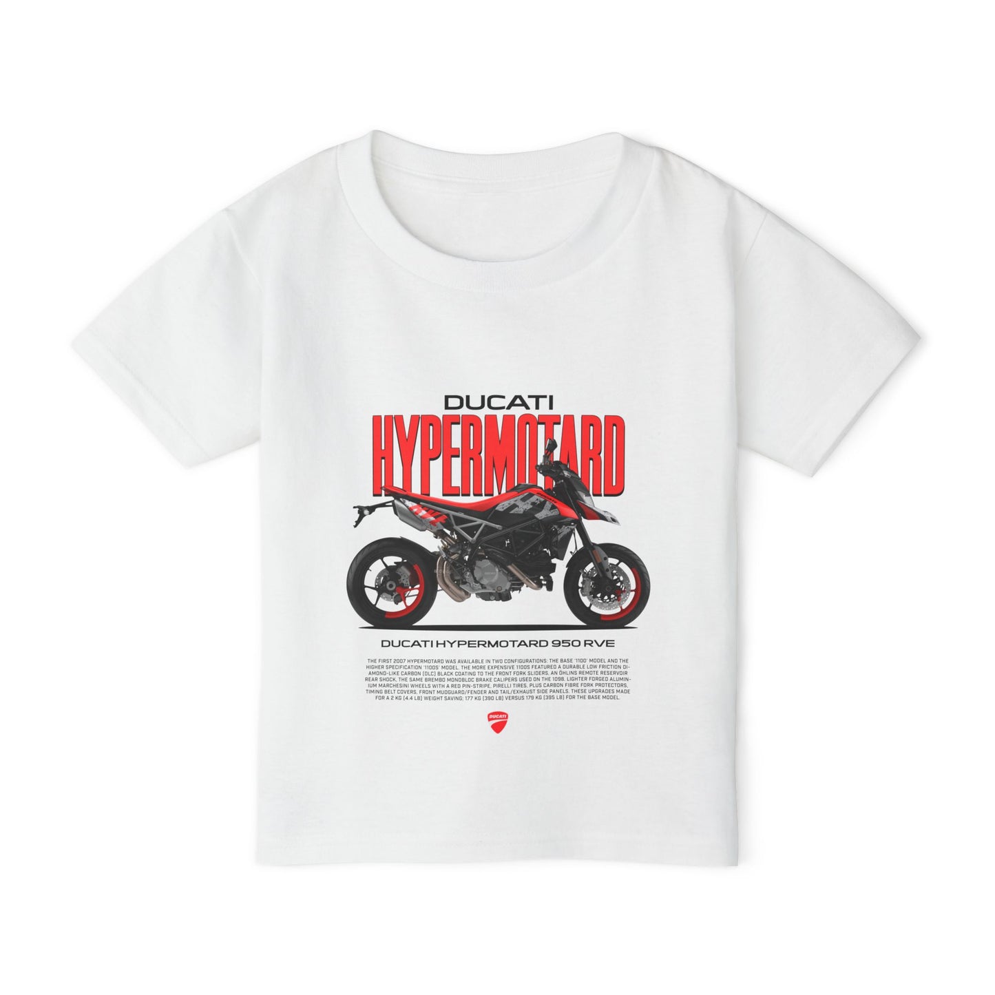 Ducati Hypermotard 950 Toddler T-Shirt - Cool Motorcycle Gear for Kids - CreativeRino