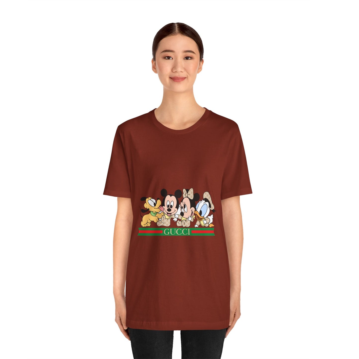 Gucci Mickey Mouse Graphic Tee - Unisex Jersey Short Sleeve T-shirt - CreativeRino