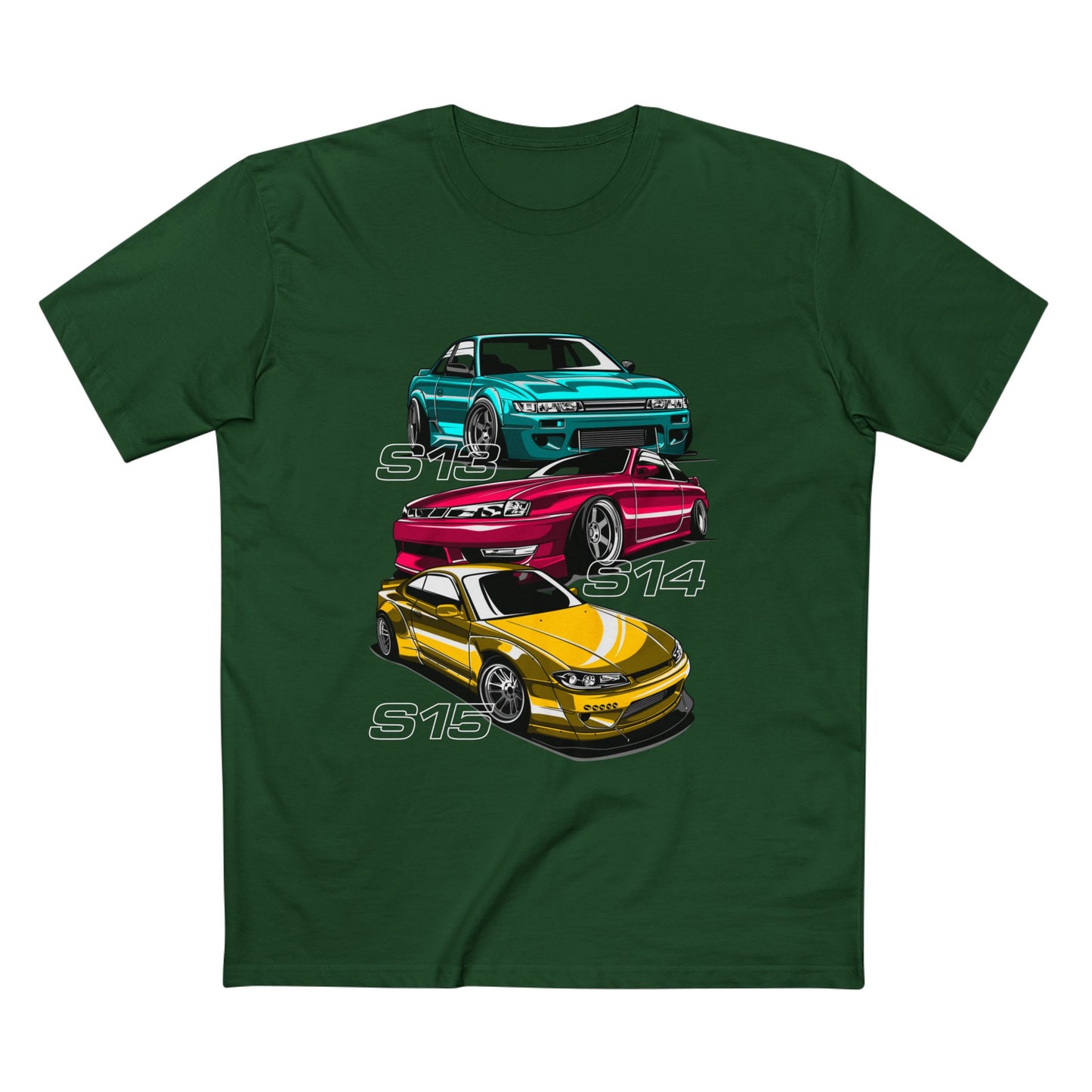 Classic Car Enthusiast Tee - S13, S14, S15 Car T-shirt Designs - CreativeRino