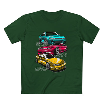 Classic Car Enthusiast Tee - S13, S14, S15 Car T-shirt Designs - CreativeRino