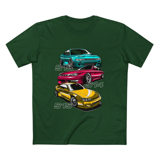 Classic Car Enthusiast Tee - S13, S14, S15 Car T-shirt Designs - CreativeRino