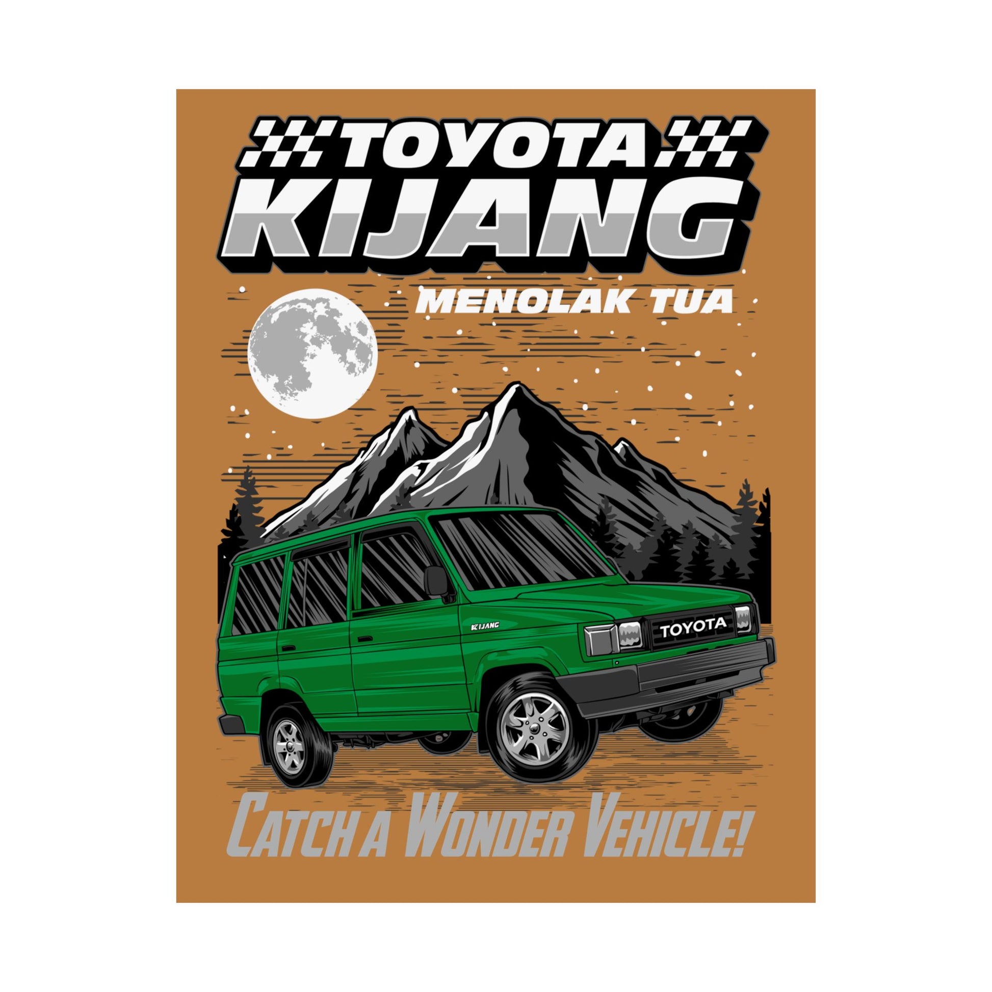 Vintage Toyota Kijang Vertical Poster - Catch a Wonder Vehicle! - CreativeRino
