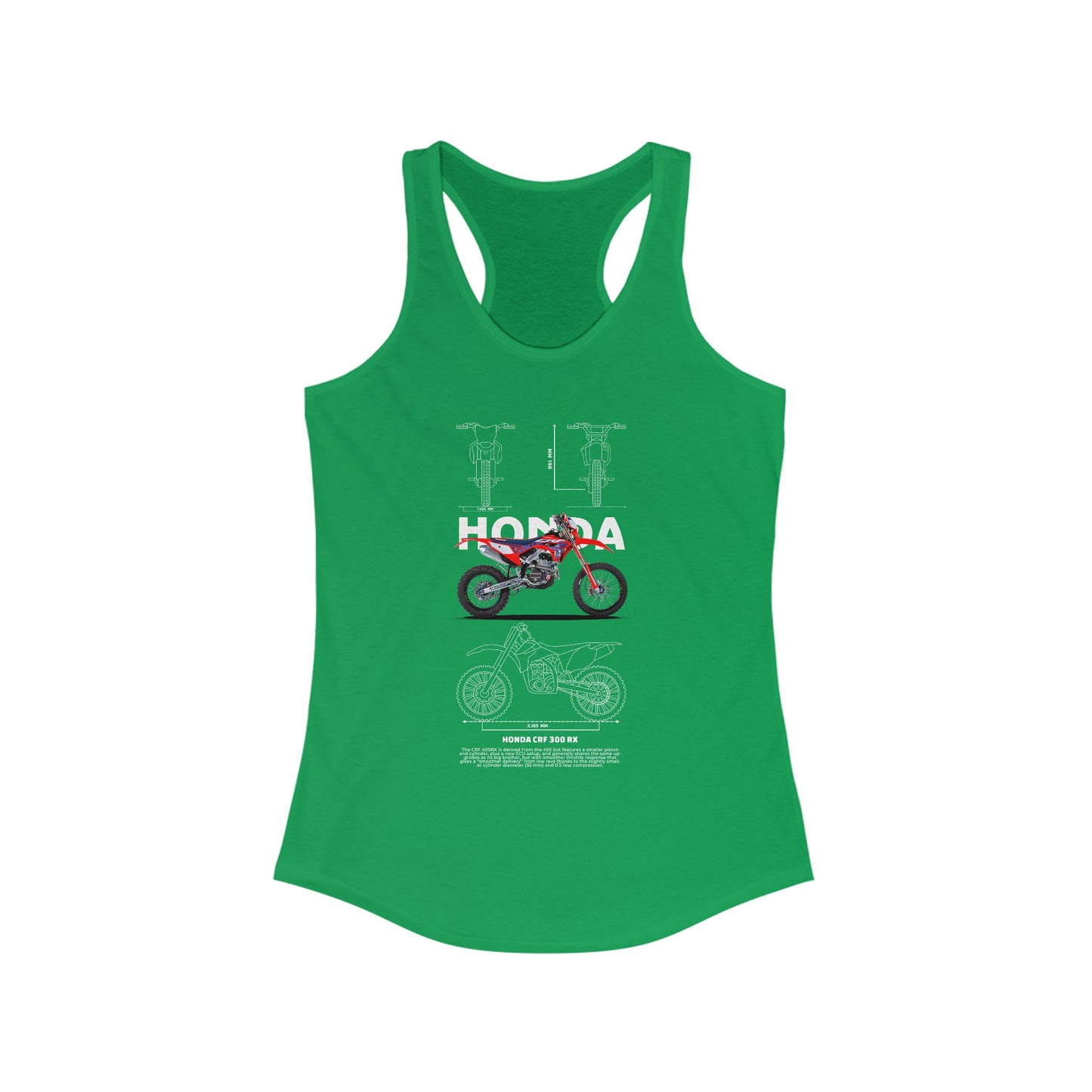 Honda CRF 300 RX Motorcycle Racerback Tank for Women - Ideal T-shirt for Bikers and Outdoor Enthusiasts - CreativeRino