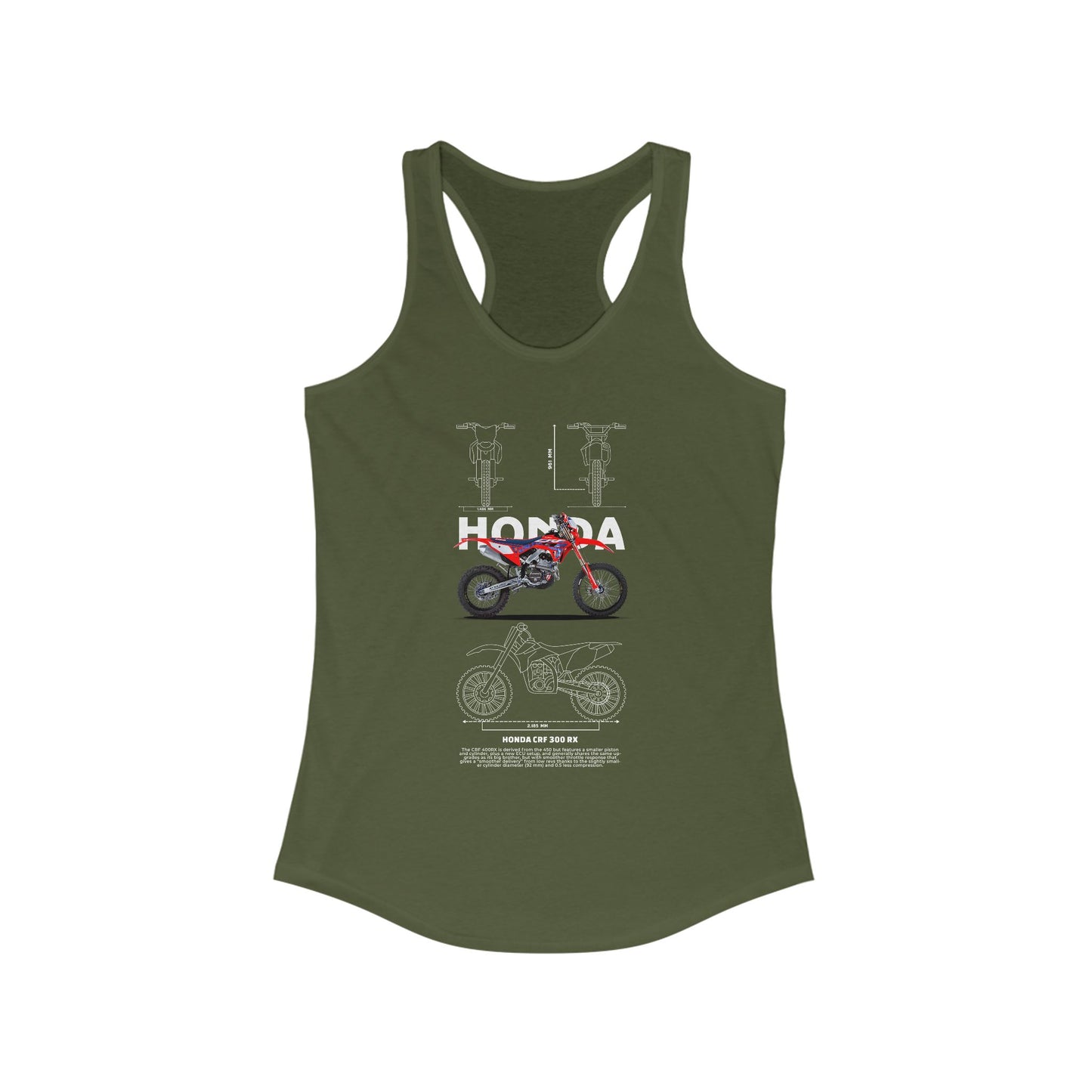 Honda CRF 300 RX Motorcycle Racerback Tank for Women - Ideal T-shirt for Bikers and Outdoor Enthusiasts - CreativeRino