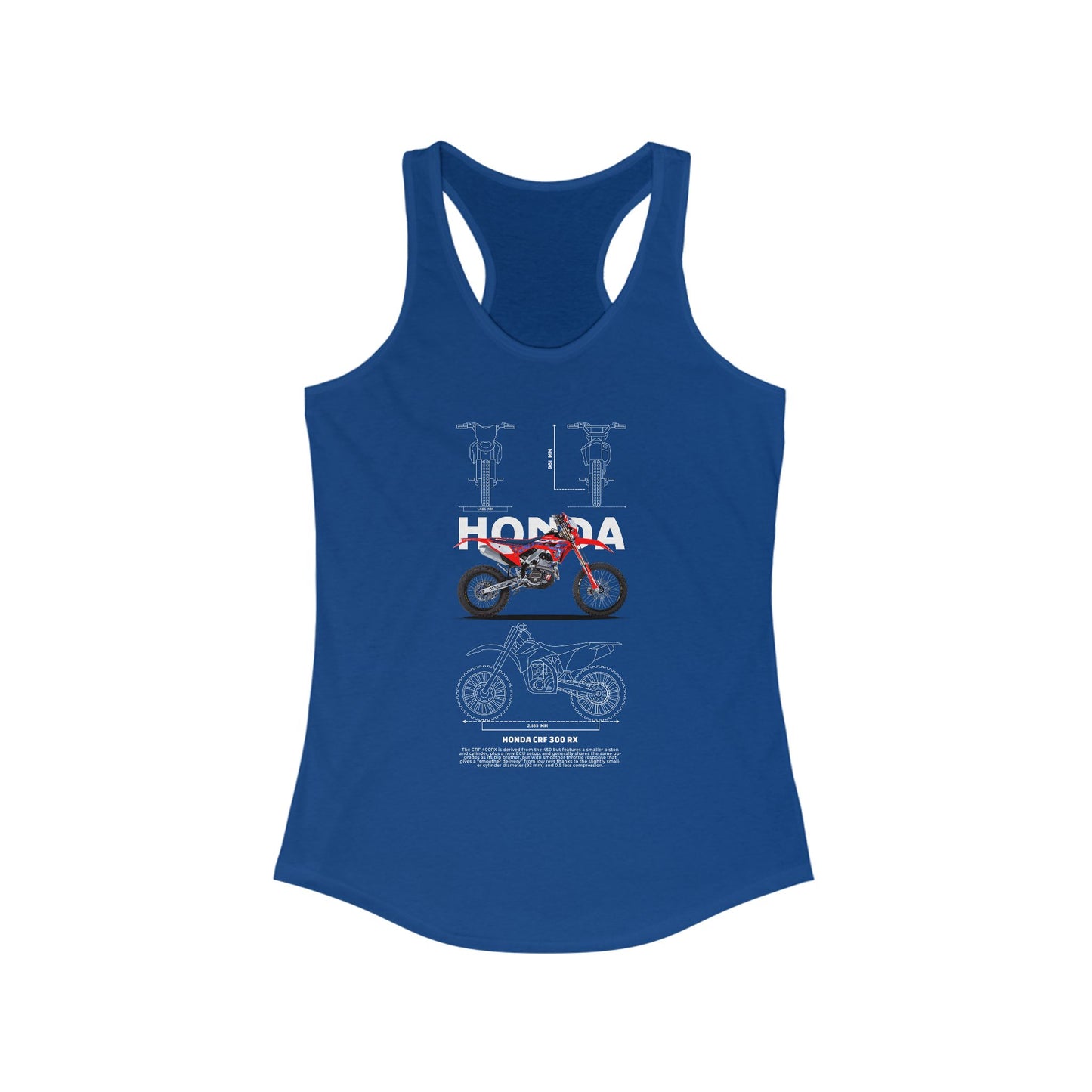 Honda CRF 300 RX Motorcycle Racerback Tank for Women - Ideal T-shirt for Bikers and Outdoor Enthusiasts - CreativeRino