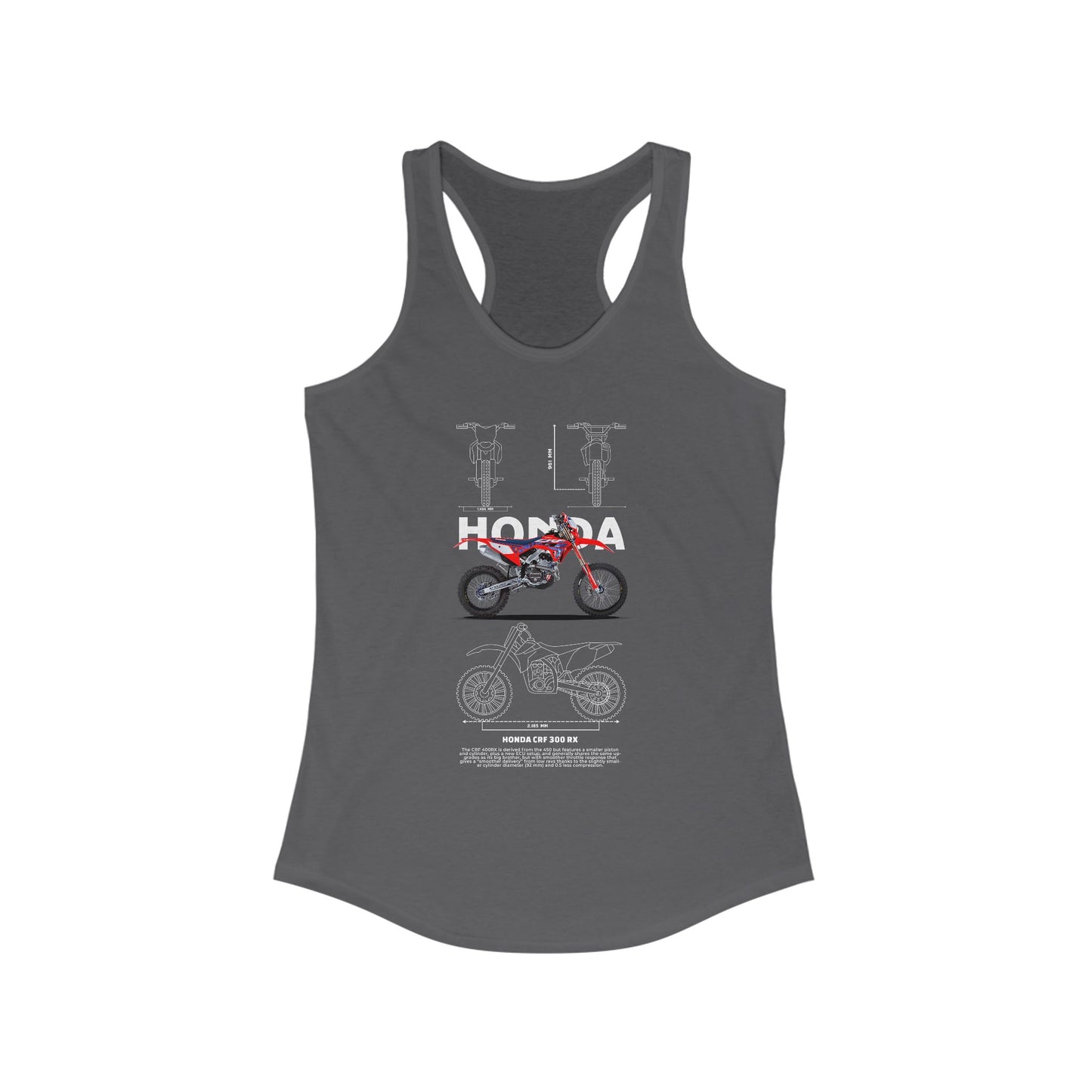 Honda CRF 300 RX Motorcycle Racerback Tank for Women - Ideal T-shirt for Bikers and Outdoor Enthusiasts - CreativeRino