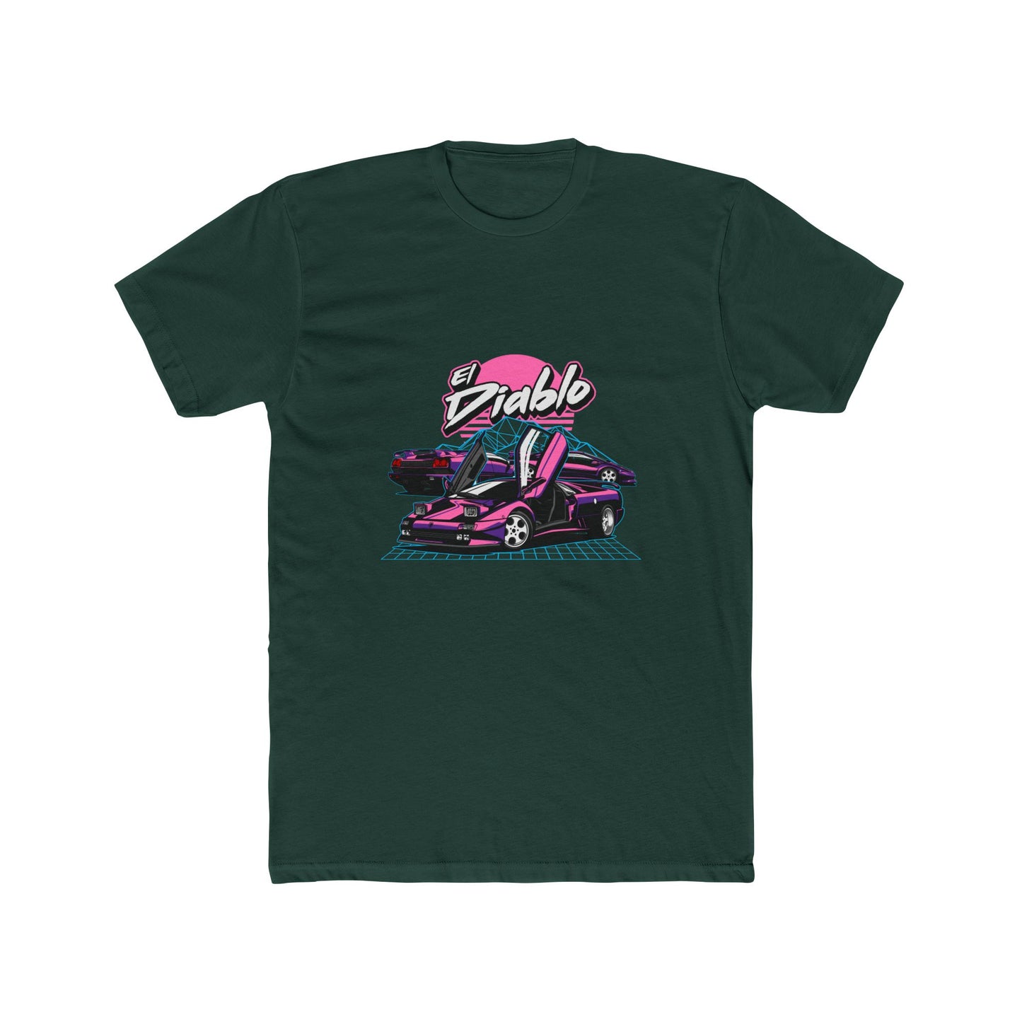El Diablo Vintage Car Unisex Cotton Crew Tee - CreativeRino