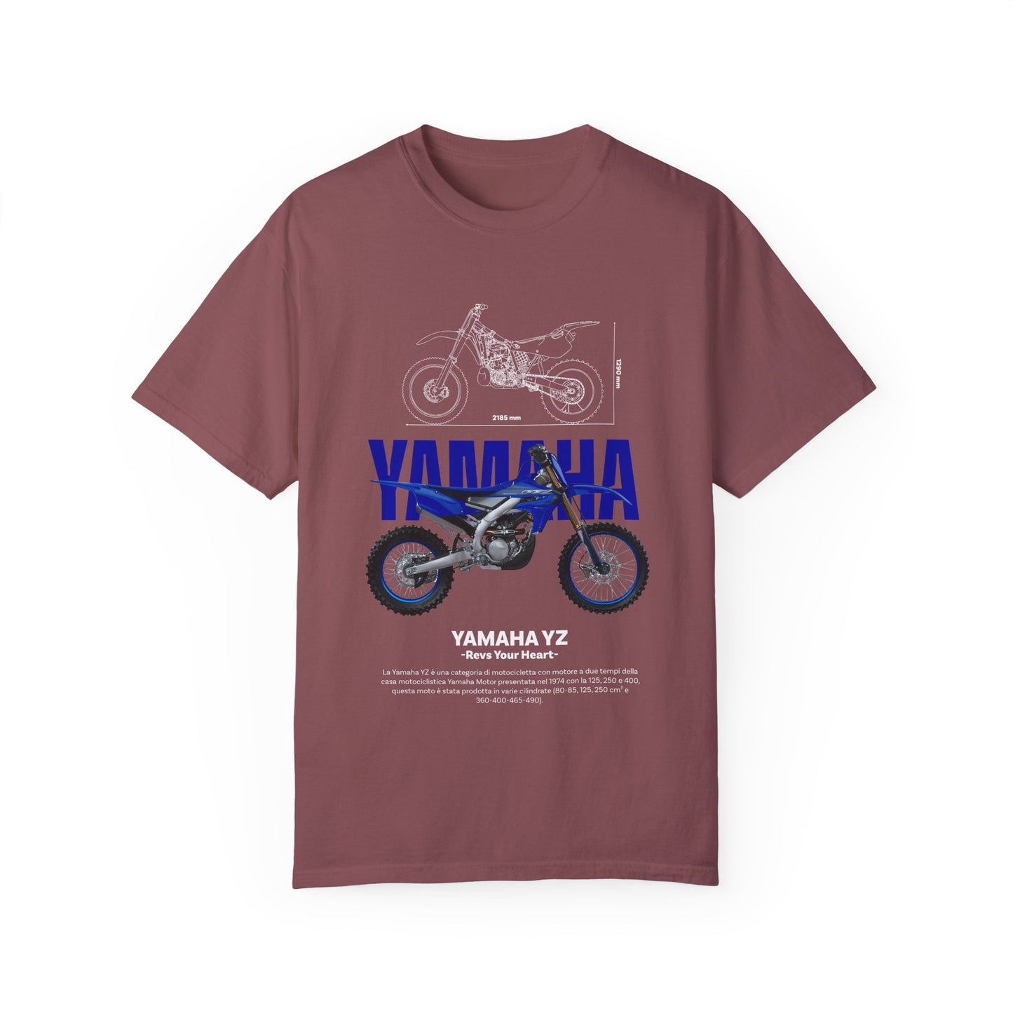 Yamaha YZ Unisex Garment-Dyed T-shirt - Rev Your Heart - CreativeRino