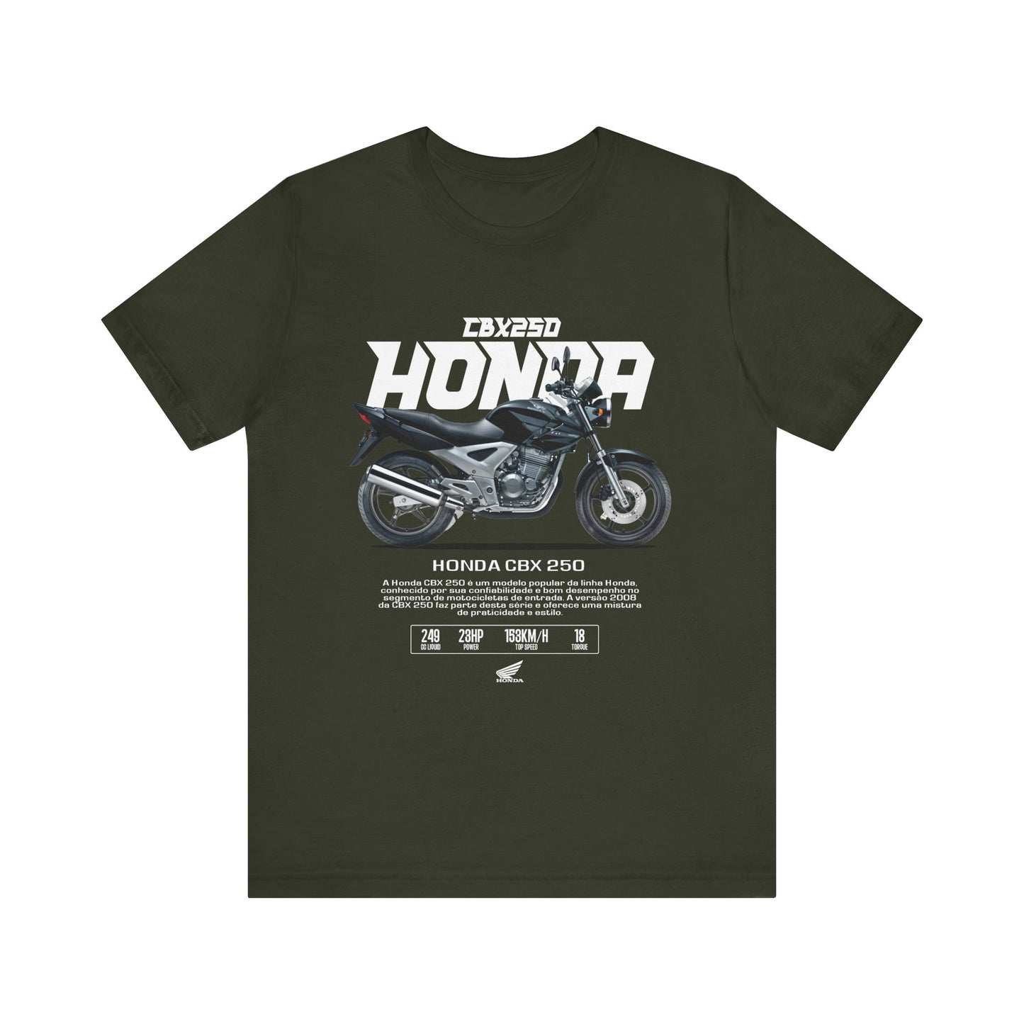 Honda CBX 250 Motorcycle Unisex Tee - Retro Style Short Sleeve T-shirt - CreativeRino
