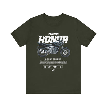 Honda CBX 250 Motorcycle Unisex Tee - Retro Style Short Sleeve T-shirt - CreativeRino