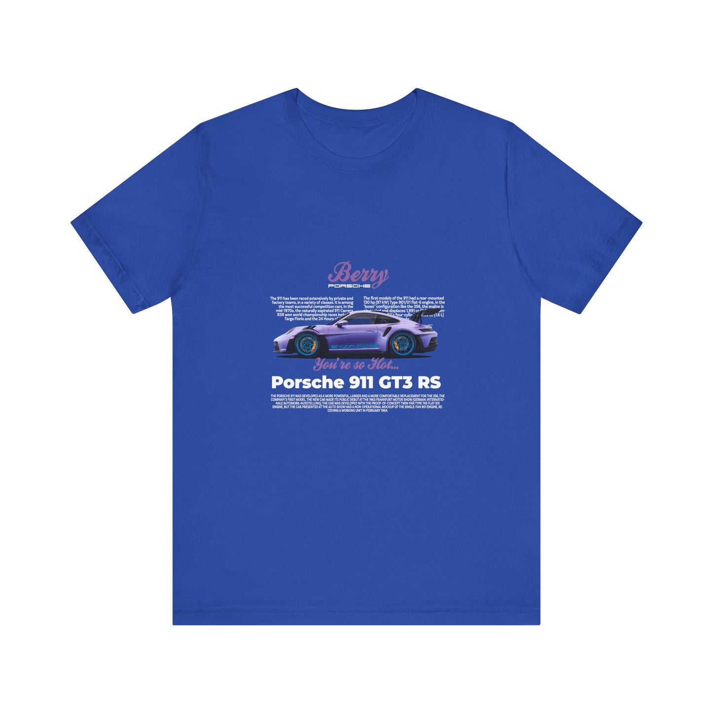Porsche 911 GT3 RS Berry Car Tee for Automotive Enthusiasts - CreativeRino