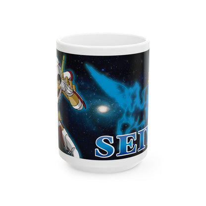 Seiya Ceramic Mug Perfect for Fantasy Anime Lovers - CreativeRino