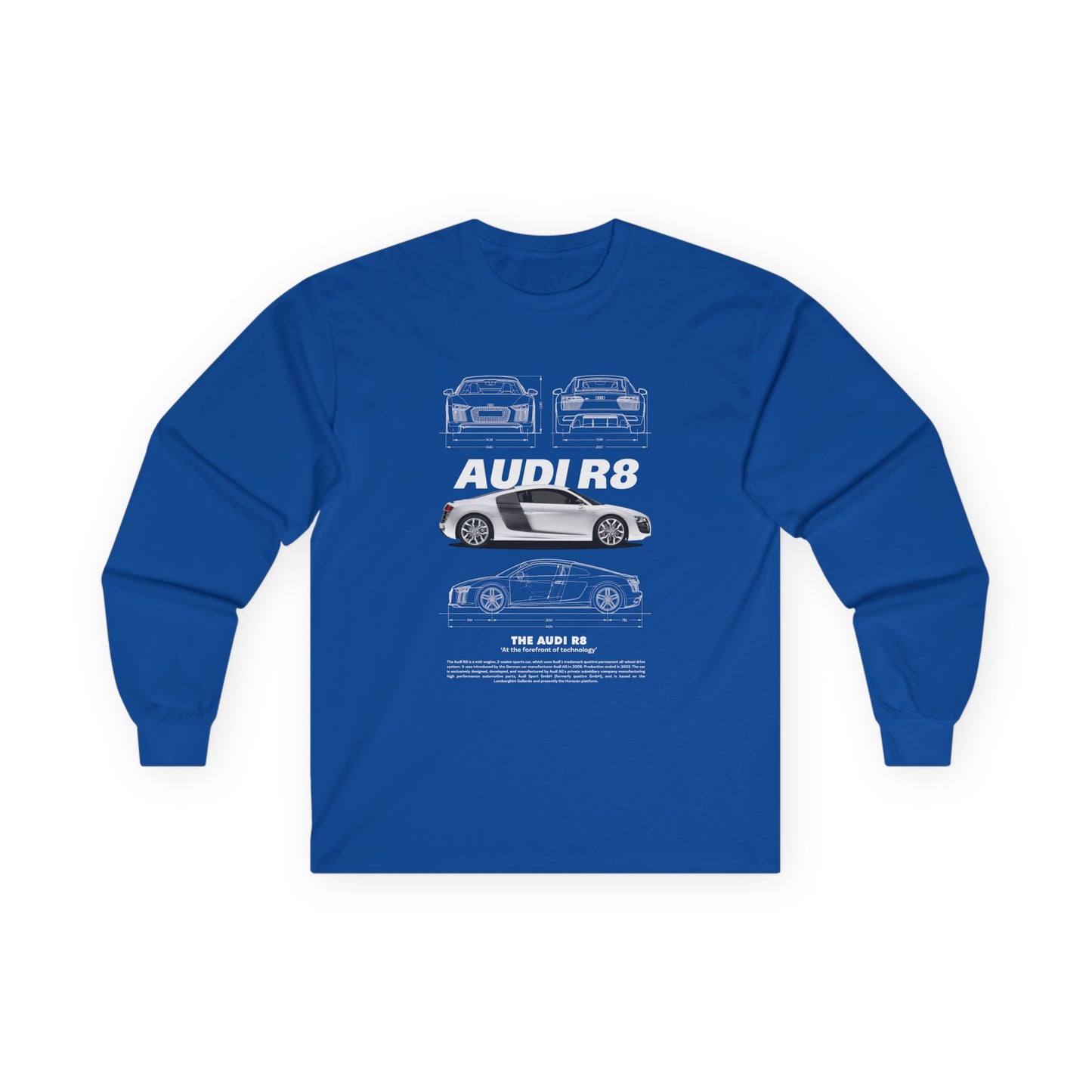 Audi R8 Unisex Long Sleeve Tee - Perfect Gift for Car Enthusiasts - CreativeRino