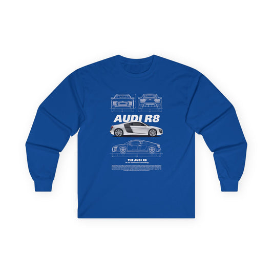 Audi R8 Unisex Long Sleeve Tee - Perfect Gift for Car Enthusiasts - CreativeRino