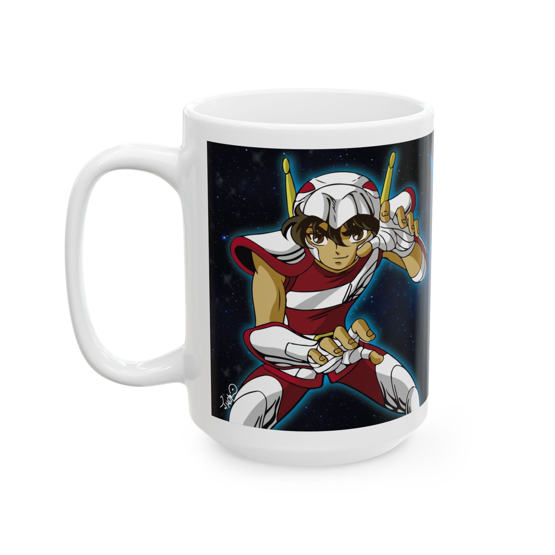 Seiya Ceramic Mug Perfect for Fantasy Anime Lovers - CreativeRino