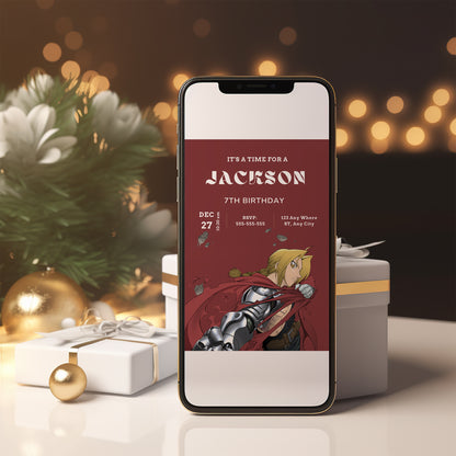 Fullmetal Alchemist  Birthday Invitation Template - CreativeRino