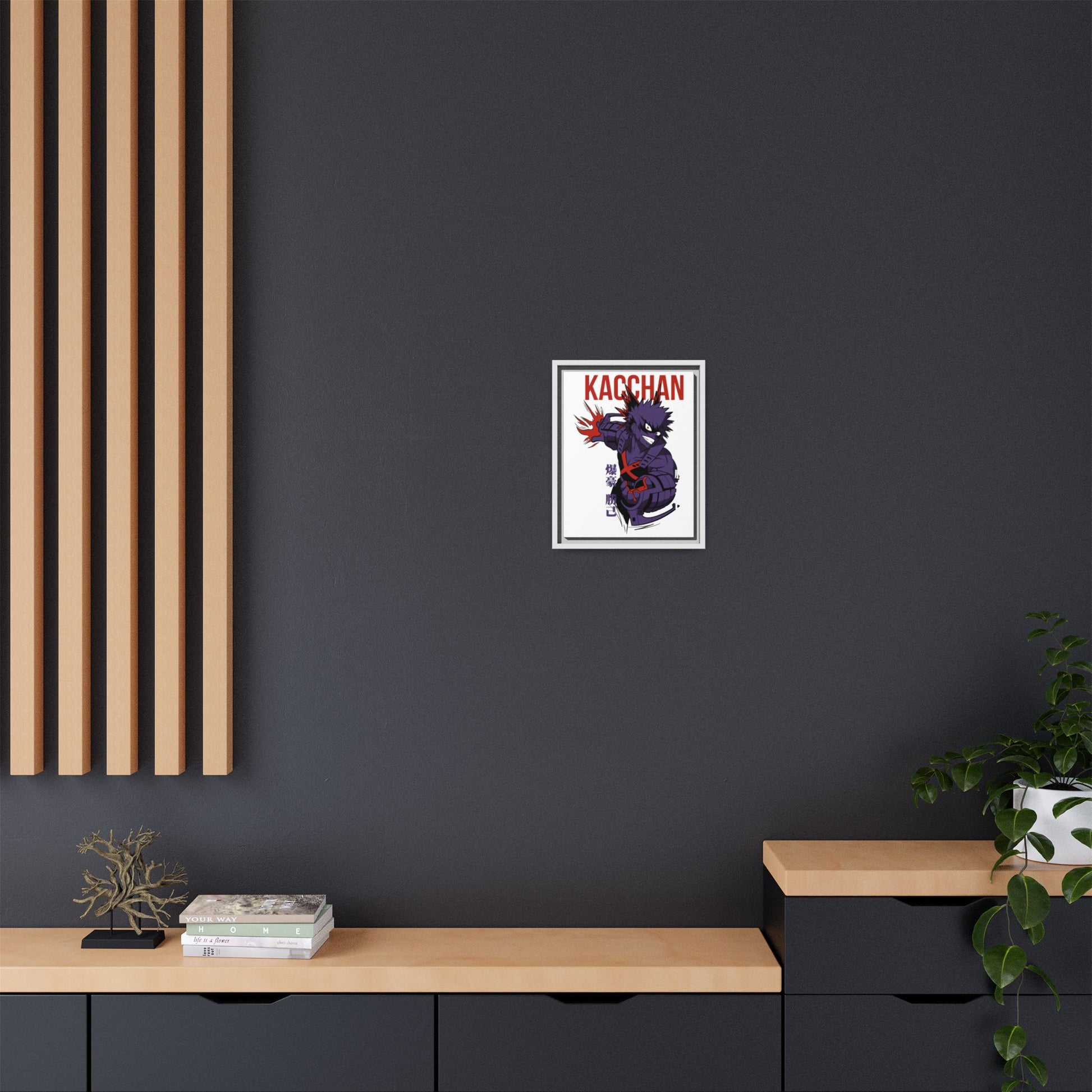 Kacchan Framed Matte Canvas Art - My Hero Academia Anime Wall Decor for Fans - CreativeRino
