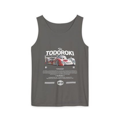 Shu Todoroki Unisex Garment-Dyed Tank Top - | Cat T-shirt Racing Design - CreativeRino