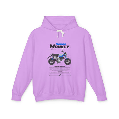 Honda Monkey Unisex Lightweight Hooded Sweatshirt - Retro Motorcycle Design - CreativeRino