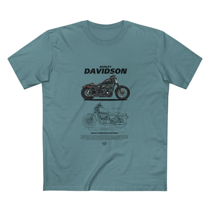 Harley Davidson Sportster Vintage Motorcycle Tee - Classic Biker Style T-shirt - CreativeRino