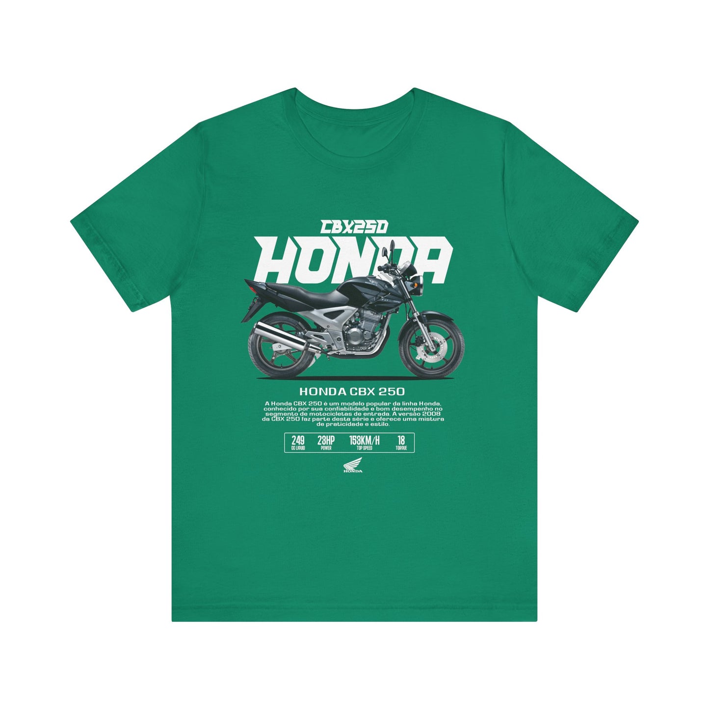 Honda CBX 250 Motorcycle Unisex Tee - Retro Style Short Sleeve T-shirt - CreativeRino