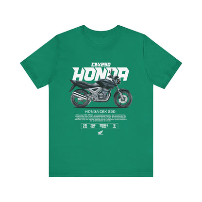 Honda CBX 250 Motorcycle Unisex Tee - Retro Style Short Sleeve T-shirt - CreativeRino