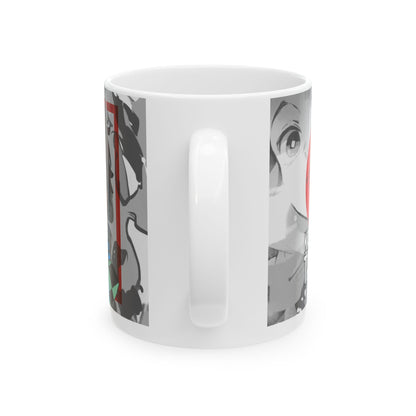 Anime-Inspired Ceramic Mug - Tanjiro Bold Character Design - CreativeRino