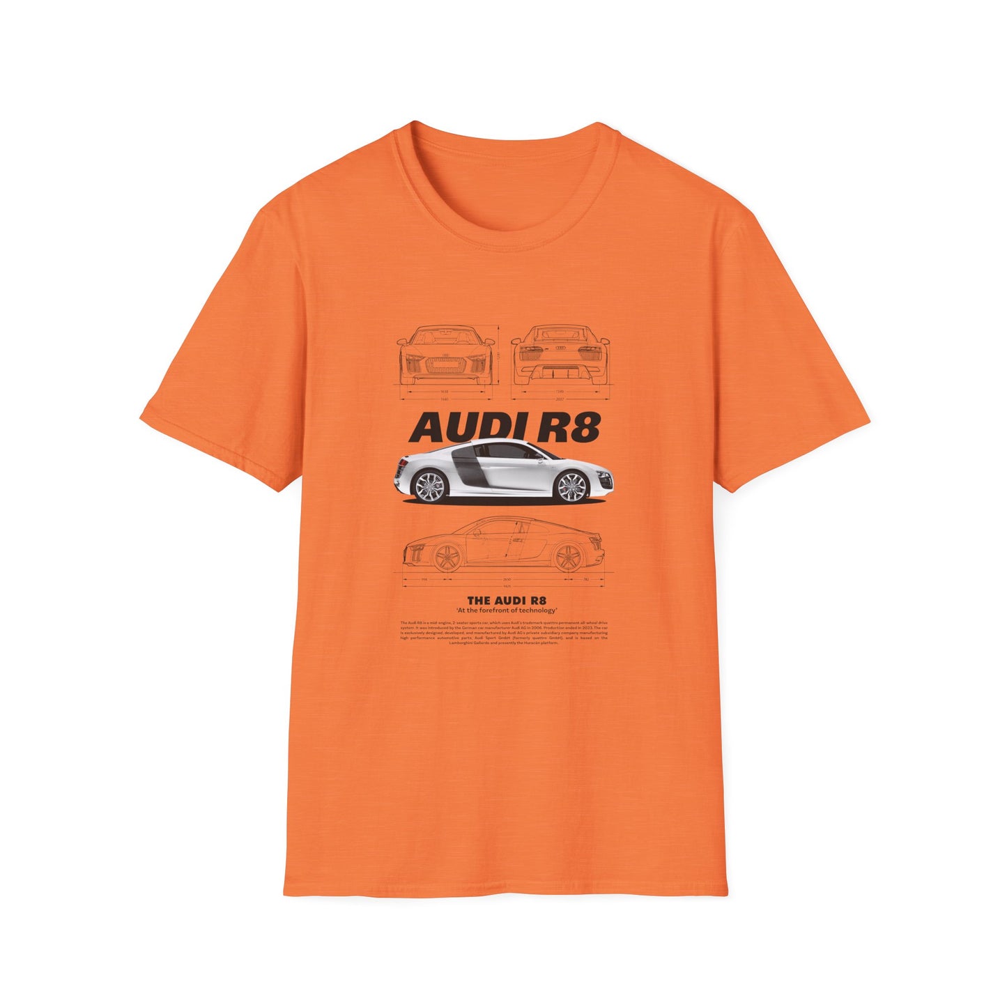 Audi R8 Graphic T-Shirt - Perfect for Car Enthusiasts - CreativeRino