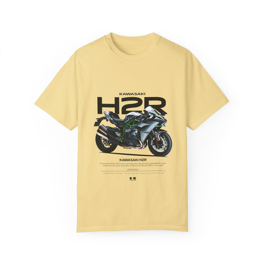 Kawasaki Ninja H2 R Motorcycle Unisex T-Shirt - Garment-Dyed, Casual Style - CreativeRino