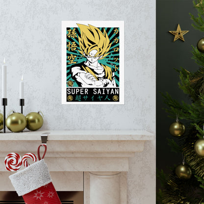 Super Saiyan Matte Vertical Poster | Anime Wall Art for Dragon Ball Fans - CreativeRino