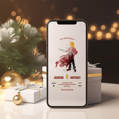 Fullmetal Alchemist  Birthday Invitation Template - CreativeRino