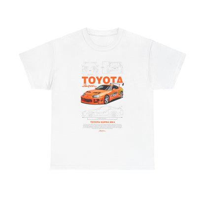 Toyota Supra MK4 Unisex Heavy Cotton Tee - Car Enthusiast Shirt - CreativeRino