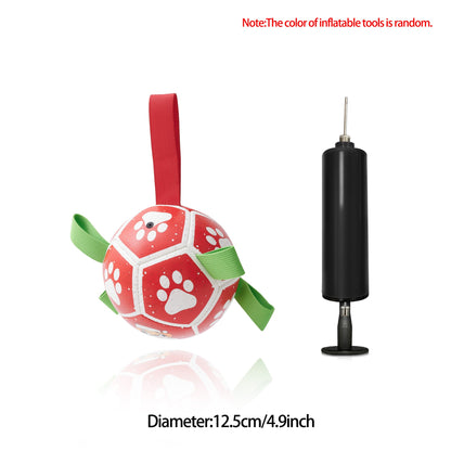 Interactive Dog Soccer Ball: Inflatable Outdoor Training Toy for Medium & Large Dogs CreativeRino