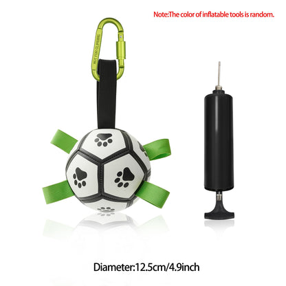 Interactive Dog Soccer Ball: Inflatable Outdoor Training Toy for Medium & Large Dogs CreativeRino