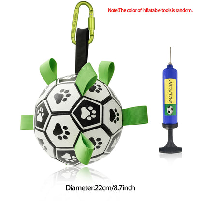 Interactive Dog Soccer Ball: Inflatable Outdoor Training Toy for Medium & Large Dogs CreativeRino