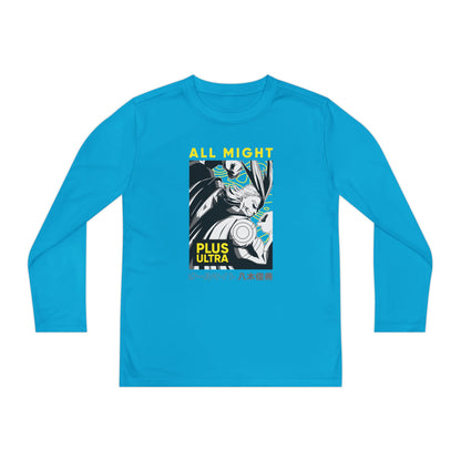 Anime Youth Long Sleeve Hero Tee - My Hero Academia All Might Plus T-shirt Design - CreativeRino