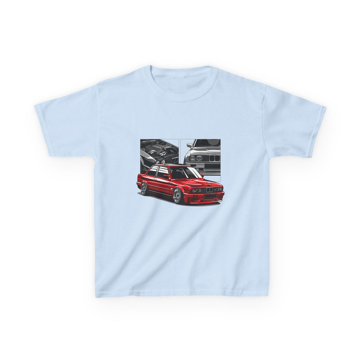 Kids Car Enthusiast Tee - Vintage Racing Design - CreativeRino