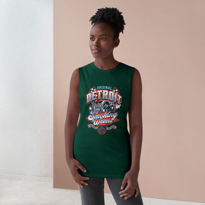 Detroit Smoky Wheels Unisex Tank Top | Original Racing Apparel - CreativeRino