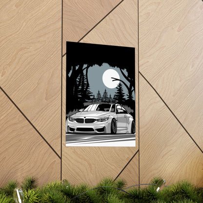 BMW Matte Vertical Poster - Car Enthusiast Wall Art - CreativeRino