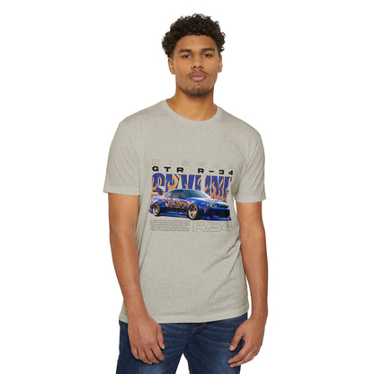 Nissan GTR R34 Graphic Tee - Unisex Vintage Car T-Shirt - CreativeRino