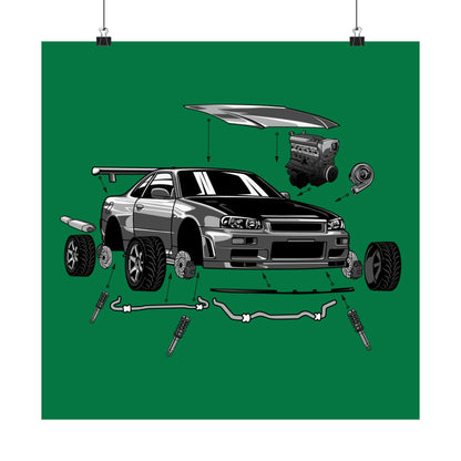 Automotive Enthusiast Matte Poster - Car Art - CreativeRino