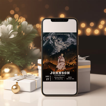 Attack on Titan Birthday Invitation Template - CreativeRino