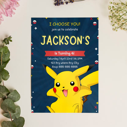 Pokemon Birthday Invitation Template - CreativeRino