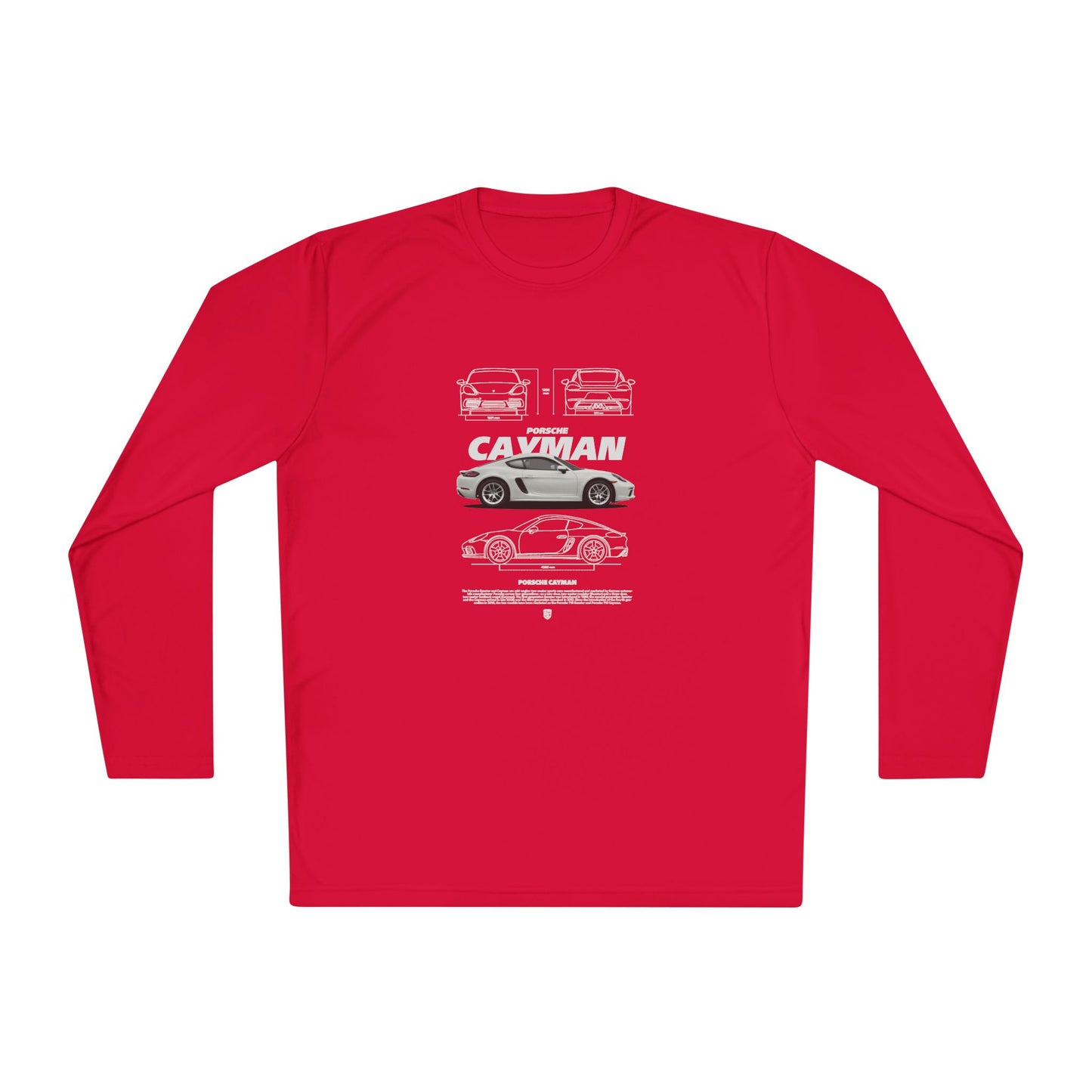 Porsche Cayman Unisex Lightweight Long Sleeve Tee - Car Graphic T-shirt - CreativeRino