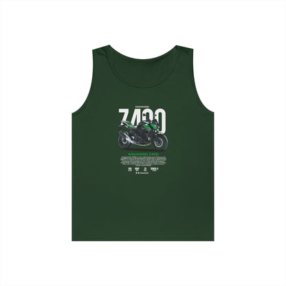 Kawasaki Z400 Unisex Heavy Cotton Tank Top - Perfect T-shirt for Motorbike Enthusiasts - CreativeRino