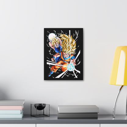 Dragon Ball Z Canvas Art Print - Energetic Super Saiyan Artwork - CreativeRino