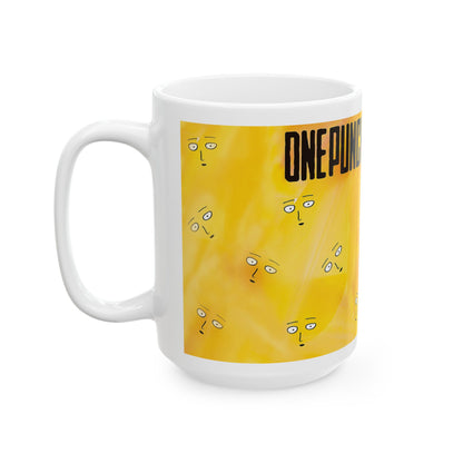 One Punch Man Ceramic Mug - Fun Anime Coffee Cup for Fans - CreativeRino