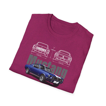Ford Mustang Shelby GT350 Unisex Softstyle T-Shirt - Car Lovers Tee - CreativeRino